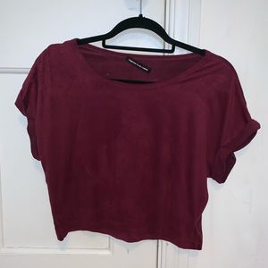 Happening In the Present Suede Crop Top